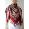 PAVLOVO POSAD RUSSIAN SHAWL 125x125 cm 49x49" 100% Wool Scarf Wrap Silk Fringe 665-5