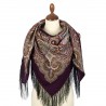 PAVLOVO POSAD RUSSIAN SHAWL 125x125 cm 49x49" 100% Wool Scarf Wrap Silk Fringe 715-7