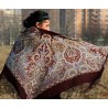 PAVLOVO POSAD RUSSIAN SHAWL 125x125 cm 49x49" 100% Wool Scarf Wrap Silk Fringe 715-7