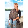 PAVLOVO POSAD RUSSIAN SHAWL 125x125 cm 49x49" 100% Wool Scarf Wrap Silk Fringe 715-7