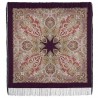 PAVLOVO POSAD RUSSIAN SHAWL 125x125 cm 49x49" 100% Wool Scarf Wrap Silk Fringe 715-7