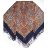 PAVLOVO POSAD RUSSIAN SHAWL 125x125 cm 49x49" 100% Wool Scarf Wrap Silk Fringe 814-14