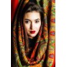 PAVLOVO POSAD RUSSIAN SHAWL 125x125 cm 49x49" 100% Wool Scarf Wrap Silk Fringe 814-4