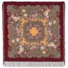 PAVLOVO POSAD RUSSIAN SHAWL 125x125 cm 49x49" 100% Wool Scarf Wrap Silk Fringe 982-6