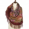 PAVLOVO POSAD RUSSIAN SHAWL 125x125 cm 49x49" 100% Wool Scarf Wrap Woolen Fringe 1551-16