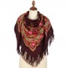 PAVLOVO POSAD RUSSIAN SHAWL 125x125 cm 49x49" 100% Wool Scarf Wrap Woolen Fringe 1901-6