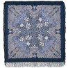 PAVLOVO POSAD RUSSIAN SHAWL 125x125 cm 49x49" 100% Wool Scarf Wrap Woolen Fringe 23-14