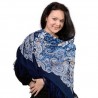 PAVLOVO POSAD RUSSIAN SHAWL 125x125 cm 49x49" 100% Wool Scarf Wrap Woolen Fringe 23-14