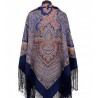 PAVLOVO POSAD RUSSIAN SHAWL 148x148 cm 58x58" 100% Wool Scarf Wrap 1290-14