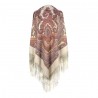 PAVLOVO POSAD RUSSIAN SHAWL 148x148 cm 58x58" 100% Wool Scarf Wrap 1290-2