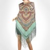 PAVLOVO POSAD RUSSIAN SHAWL 148x148 cm 58x58" 100% Wool Scarf Wrap 1290-3