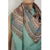 PAVLOVO POSAD RUSSIAN SHAWL 148x148 cm 58x58" 100% Wool Scarf Wrap 1290-3