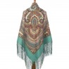 PAVLOVO POSAD RUSSIAN SHAWL 148x148 cm 58x58" 100% Wool Scarf Wrap 1290-3