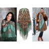 PAVLOVO POSAD RUSSIAN SHAWL 148x148 cm 58x58" 100% Wool Scarf Wrap 1290-3