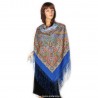 PAVLOVO POSAD RUSSIAN SHAWL 148x148 cm 58x58" 100% Wool Scarf Wrap 1504-13