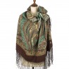 PAVLOVO POSAD RUSSIAN SHAWL 148x148 cm 58x58" 100% Wool Scarf Wrap 1504-17