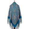 PAVLOVO POSAD RUSSIAN SHAWL 148x148 cm 58x58" 100% Wool Scarf Wrap 1539-12