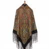 PAVLOVO POSAD RUSSIAN SHAWL 148x148 cm 58x58" 100% Wool Scarf Wrap 1539-18