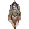 PAVLOVO POSAD RUSSIAN SHAWL 148x148 cm 58x58" 100% Wool Scarf Wrap 1704-16