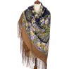 PAVLOVO POSAD RUSSIAN SHAWL 148x148 cm 58x58" 100% Wool Scarf Wrap 1704-16