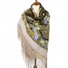 PAVLOVO POSAD RUSSIAN SHAWL 148x148 cm 58x58" 100% Wool Scarf Wrap 1704-2