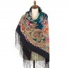 PAVLOVO POSAD RUSSIAN SHAWL 148x148 cm 58x58" 100% Wool Scarf Wrap 1722-12