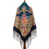 PAVLOVO POSAD RUSSIAN SHAWL 148x148 cm 58x58" 100% Wool Scarf Wrap 1722-12
