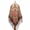 PAVLOVO POSAD RUSSIAN SHAWL 148x148 cm 58x58" 100% Wool Scarf Wrap 1722-16