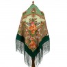 PAVLOVO POSAD RUSSIAN SHAWL 148x148 cm 58x58" 100% Wool Scarf Wrap 1722-9