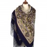 PAVLOVO POSAD RUSSIAN SHAWL 148x148 cm 58x58" 100% Wool Scarf Wrap 1757-15