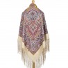 PAVLOVO POSAD RUSSIAN SHAWL 148x148 cm 58x58" 100% Wool Scarf Wrap 1781-2