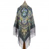 PAVLOVO POSAD RUSSIAN SHAWL 148x148 cm 58x58" 100% Wool Scarf Wrap 1788-12
