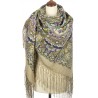 PAVLOVO POSAD RUSSIAN SHAWL 148x148 cm 58x58" 100% Wool Scarf Wrap 1788-2
