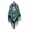 PAVLOVO POSAD RUSSIAN SHAWL 148x148 cm 58x58" 100% Wool Scarf Wrap 1798-12