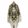 PAVLOVO POSAD RUSSIAN SHAWL 148x148 cm 58x58" 100% Wool Scarf Wrap 1798-2