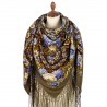 PAVLOVO POSAD RUSSIAN SHAWL 148x148 cm 58x58" 100% Wool Scarf Wrap 1816-16