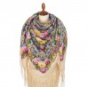 PAVLOVO POSAD RUSSIAN SHAWL 148x148 cm 58x58" 100% Wool Scarf Wrap 1816-2