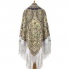 PAVLOVO POSAD RUSSIAN SHAWL 148x148 cm 58x58" 100% Wool Scarf Wrap 1906-1