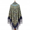 PAVLOVO POSAD RUSSIAN SHAWL 148x148 cm 58x58" 100% Wool Scarf Wrap 1906-14