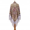 PAVLOVO POSAD RUSSIAN SHAWL 148x148 cm 58x58" 100% Wool Scarf Wrap 1906-15