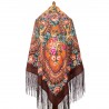 PAVLOVO POSAD RUSSIAN SHAWL 148x148 cm 58x58" 100% Wool Scarf Wrap 341-16