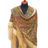 PAVLOVO POSAD RUSSIAN SHAWL 148x148 cm 58x58" 100% Wool Scarf Wrap 992-0