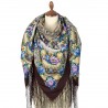 PAVLOVO POSAD RUSSIAN SHAWL 148x148 cm 58x58" 100% Wool Scarf Wrap 1731-17