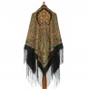 PAVLOVO POSAD RUSSIAN SHAWL 148x148 cm 58x58" 100% Wool Scarf Wrap 992-10