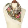 PAVLOVO POSAD RUSSIAN SHAWL 72x72 cm 28x28" 100% Wool Scarf 1756-0