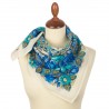 PAVLOVO POSAD RUSSIAN SHAWL 72x72 cm 28x28" 100% Wool Scarf no Fringe 1821-0