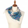 PAVLOVO POSAD RUSSIAN SHAWL 72x72 cm 28x28" 100% Wool Scarf no Fringe 1878-1