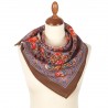 PAVLOVO POSAD RUSSIAN SHAWL 72x72 cm 28x28" 100% Wool Scarf no Fringe 1879-16