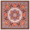 PAVLOVO POSAD RUSSIAN SHAWL 72x72 cm 28x28" 100% Wool Scarf no Fringe 1879-16