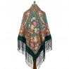PAVLOVO POSAD RUSSIAN SHAWL 148x148 cm 58x58" 100% Wool Scarf Wrap 1760-12
